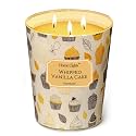 Home Lights Soy Wax Candles for Home Scented, 3-Wick Candles in Whipped Vanilla Cake Scented, Rustic Modern Aromatherapy Candles Gift for Parties, Relaxing, 34oz