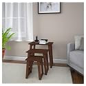 @Home by Nilkamal Presto Nest Table (Walnut, Set of 3)