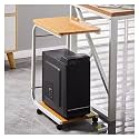 Home Office Printer Stand Printer Stand with Rolling Wheels 2-Tier CPU Holder Cart Printer Stand Mobile Pc Laptop Standing Table for Home Office Organizer Storage Shelf(Natural)