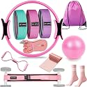 at Home Pilates Essentials Kit for Women,11pcs Pilates Kit for Home Workouts Women,Pilates Kit for Home Workouts Women,Pilates Ball and Ring Set,Pilates Accessories for Home Workouts