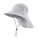 Home Prefer UPF50 Wide Brim Kids Sun Hat Neck Flap Boys Girls Sun Protection Hat for Beach Fishing