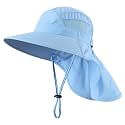 Home Prefer UPF50 Wide Brim Kids Sun Hat Neck Flap Boys Girls Sun Protection Hat for Beach Fishing