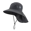 Home Prefer UPF50 Wide Brim Kids Sun Hat Neck Flap Boys Girls Sun Protection Hat for Beach Fishing