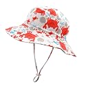 Home Prefer UPF50+ Wide Brim Sun Hat Boys Girls Sun Protection Hat Zoo Beach Swim Safari Bucket Hat for Baby Toddler Kid