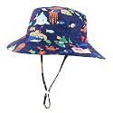Home Prefer UPF50+ Wide Brim Sun Hat Boys Girls Sun Protection Hat Zoo Beach Swim Safari Bucket Hat for Baby Toddler Kid