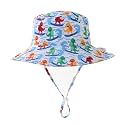 Home Prefer UPF50+ Wide Brim Sun Hat Boys Girls Sun Protection Hat Zoo Beach Swim Safari Bucket Hat for Baby Toddler Kid