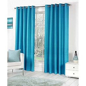 polyresin grommet amp rod pocket eyelet curtain for long door 5 feet blue pack of 2