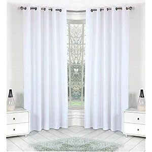 polyresin grommet rod pocket door curtain 5 feet white pack of 2