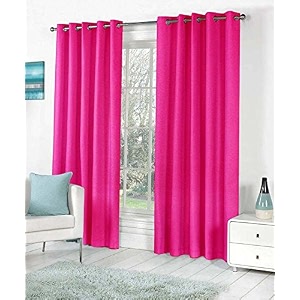 polyresin grommet rod pocket door curtain 7 feet pink pack of 2