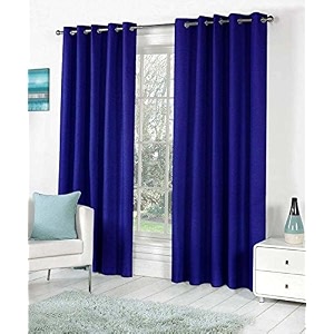 polyresin grommet rod pocket door curtain 9 feet blue pack of 2