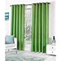 Polyresin Grommet, Rod Pocket Door Curtain, 8 Feet, Green, Pack of 2