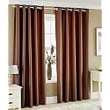 Polyresin Grommet, Rod Pocket Door Curtain, 10 Feet, Brown, Pack of 2
