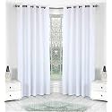 Polyresin Grommet, Rod Pocket Door Curtain, 6 Feet, White, Pack of 2