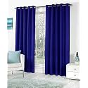 Polyresin Grommet, Rod Pocket Door Curtain, 10 Feet, Blue, Pack of 2