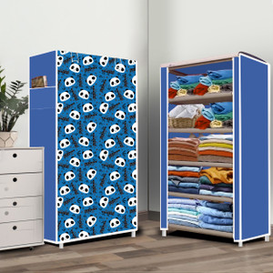 home reserve 5 layer before christmas print pp collapsible wardrobe