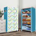 Home Reserve 5 Layer Colourful Leav Print PP Collapsible Wardrobe (Finish Color - Colourful Leav Print, DIY(Do-It-Yourself))