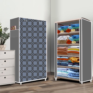home reserve 5 layer curtsins print pp collapsible wardrobe finish color - curtsins print diydo-it-yourself