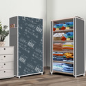 Home Reserve 5 Layer House cartoon Print PP Collapsible Wardrobe
