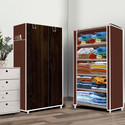 Home Reserve 5 Layer Wood Print PP Collapsible Wardrobe (Finish Color - Wood Print, DIY(Do-It-Yourself))