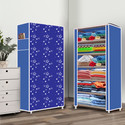 Home Reserve 6 Shelf Christmas Printed PP Collapsible Wardrobe