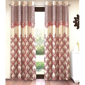 Home Sizzler 2 Pieces Regal Damask Grommet