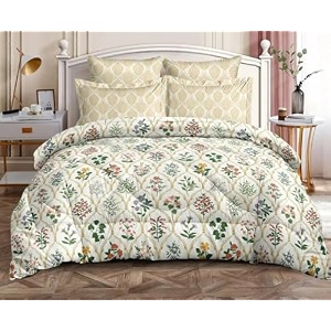 the home style 200tc super soft glace cotton king size duvet cover ii razai cover ii quilt cover ii dohar for double bed with zipper closure 90x100 inch floral paradise