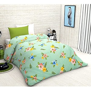 the home style 200tc super soft glace cotton single bed duvet ii razai ii quilt ii comforter cover ii dohar of single bed with zipper single 60x90 inch butterscotch