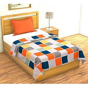 the home style 200tc super soft glace cotton single bed duvet ii razai ii quilt ii comforter cover ii dohar of single bed with zipper single 60x90 inch vibrant checks