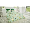 THE HOME STYLE 400TC Super Soft Glace Cotton King Size Duvet II Razai II Quilt II Comforter Cover II Dohar of Double Bed (90x100 inch) with Same Designed Flat King Size Bedsheet (90x100 inch) with 2 Pillow Cover (Ballet Pink)
