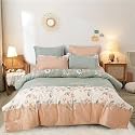 THE HOME STYLE 200TC Super Soft Glace Cotton King Size Duvet Cover II Razai Cover II Quilt Cover II Dohar for Double Bed with Zipper Closure (90x100 Inch, Peach Puff)