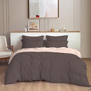 the home style 300tc plain solid glace cotton king size duvet cover ii razai ii quilt cover for double bed with zipper closure ii 140 gsm 90x100 inch plain warm espresso