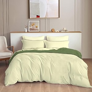 the home style 300tc plain solid glace cotton king size duvet cover ii razai ii quilt cover for double bed with zipper closure ii 140 gsm 90x100 inch plain tea mist