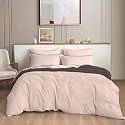 THE HOME STYLE 300TC Plain Solid Glace Cotton King Size Duvet Cover II Razai II Quilt Cover for Double Bed with Zipper Closure II 140 GSM (90x100 Inch, Plain, Vanilla Bean)