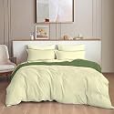 THE HOME STYLE 300TC Plain Solid Glace Cotton King Size Duvet Cover II Razai II Quilt Cover for Double Bed with Zipper Closure II 140 GSM (90x100 Inch, Plain, Tea Mist)