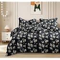 THE HOME STYLE 350TC Super Soft Glace Cotton King Size Duvet Cover II Razai Cover II Quilt Cover II Dohar for Double Bed with Zipper Closure (90x100 Inch, Polar Night)
