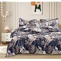THE HOME STYLE 350TC Super Soft Glace Cotton King Size Duvet Cover II Razai Cover II Quilt Cover II Dohar for Double Bed with Zipper Closure (90x100 Inch, Bronze Midnight)