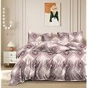 THE HOME STYLE 200TC Super Soft Glace Cotton King Size Duvet Cover II Razai Cover II Quilt Cover II Dohar for Double Bed with Zipper Closure (90x100 Inch, Abstract Mist)