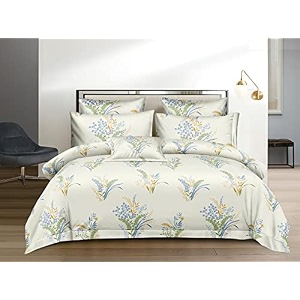 the home style 400tc super soft glace cotton king size duvet ii razai ii quilt ii comforter cover ii dohar of double bed 90x100 inch with same designed flat king size bedsheet 90x100 inch with 2 pillow cover ballet pink