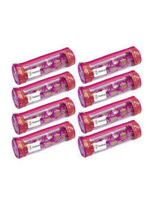home style india round shape single rod bangle boxes for storagetravel bangle case chudi organizer with zip closure pack of 8 pink vanity box
