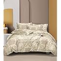 THE HOME STYLE Super Soft Glace Cotton King Size AC Comforter ll Blanket ll Duvet with 1 King Size Elastic Fitted Bedsheet 72"x78" Inch and 2 Pillow Cover (Pack of 4, Abstract Mist)