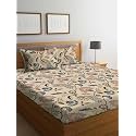 THE HOME STYLE Microfiber Reversible Single Bed AC Comforter, Blanket, Duvet, Quilt, 60x90 Inches, 120 GSM for All Weather/Seasons (Single Bed, Mocha Flora) TC - 350