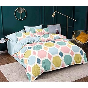 the home style super soft glace cotton 200 tc single bed quilt cover rajai cover duvet cover comforter cover dohar with zipper 60x90 inch pastel palette