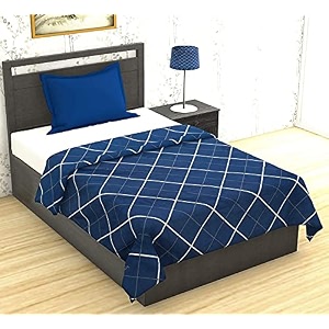 the home style super soft glace cotton 200 tc single bed quilt cover ii rajai cover ii duvet cover ii comforter cover ll dohar for single bed with zipper dohars 60x90 inch single navy blue lines