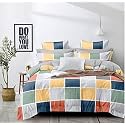 The Home Style Super Soft Glace Cotton Single Bed Quilt Cover Ii Rajai Cover Ii Duvet Cover Ii Comforter Cover Ll Dohar For Single Bed With Zipper (Dohars) 60X90 Inch (Single,Vibrant Checks) - 200 Tc