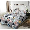 THE HOME STYLE Super Soft Glace Cotton 200 TC Single Bed Quilt Cover Ii Rajai Cover Ii Duvet Cover Ii Comforter Cover Ll Dohar For Single Bed With Zipper (Dohars) 60X90 Inch (Single, Blue Heart)