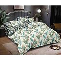 THE HOME STYLE Super Soft Glace Cotton 200 TC King Size Duvet Cover Ii Razai Cover Ii Quilt Cover Ii Comforter Cover Ll Dohar For Double Bed With Zipper (Dohars) 90X100 Inch (Persian Green)