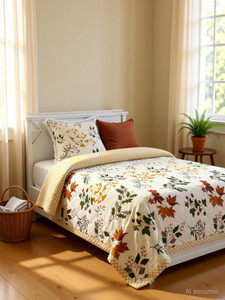 home stylish floral single comforter for  ac room
