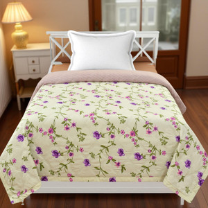 home stylish floral single comforter for  ac room