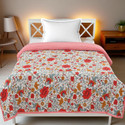 Home Stylish Floral Single Comforter for  AC Room (Microfiber, Multicolor)