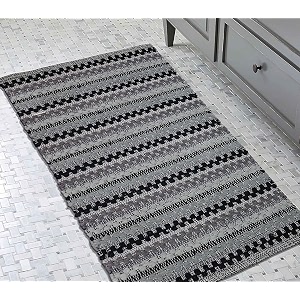 THE HOME TALK Handmade Polyester Cotton Mat
